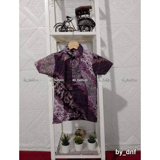 COD//KEMEJA BATIK//KEMEJA BATIK ANAK LILAC, TARO, LAVENDER//TERLARIS