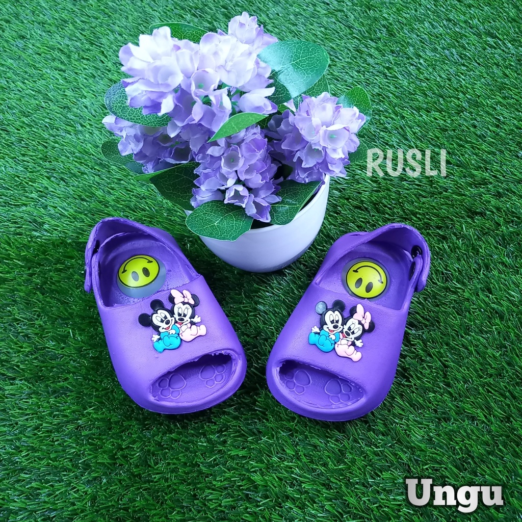 (COD) Sandal Baim Anak Bayi Bunyi Cit Cit Karet Motif Mickey Yutu 725