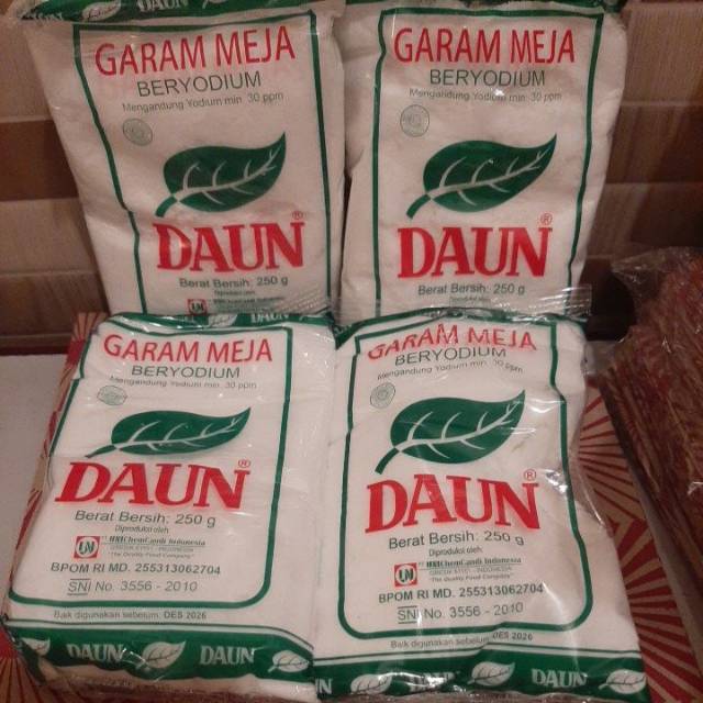 Garam meja beryodium cap daun