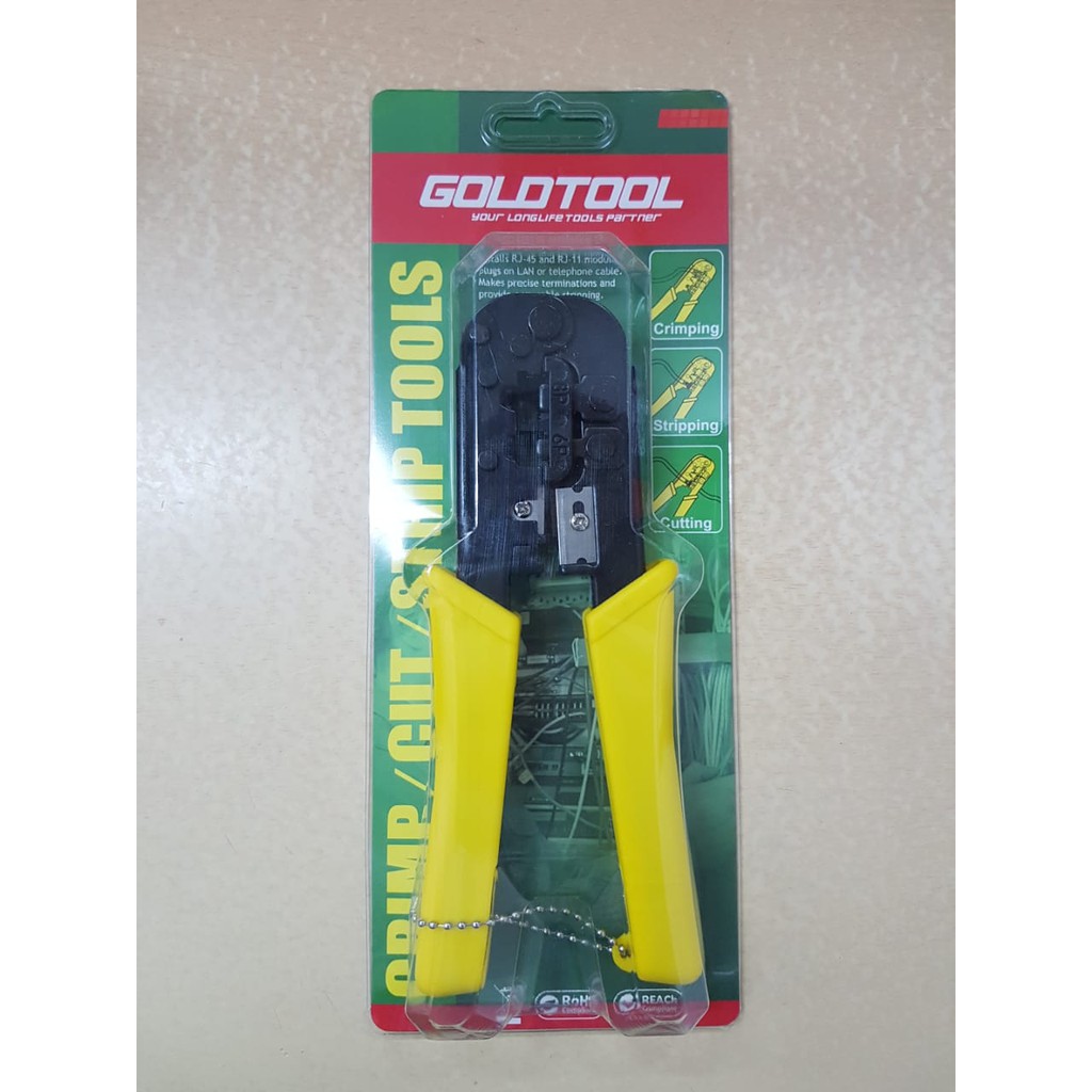 Crimping tool RJ45+RJ11 Goldtool TTK-718