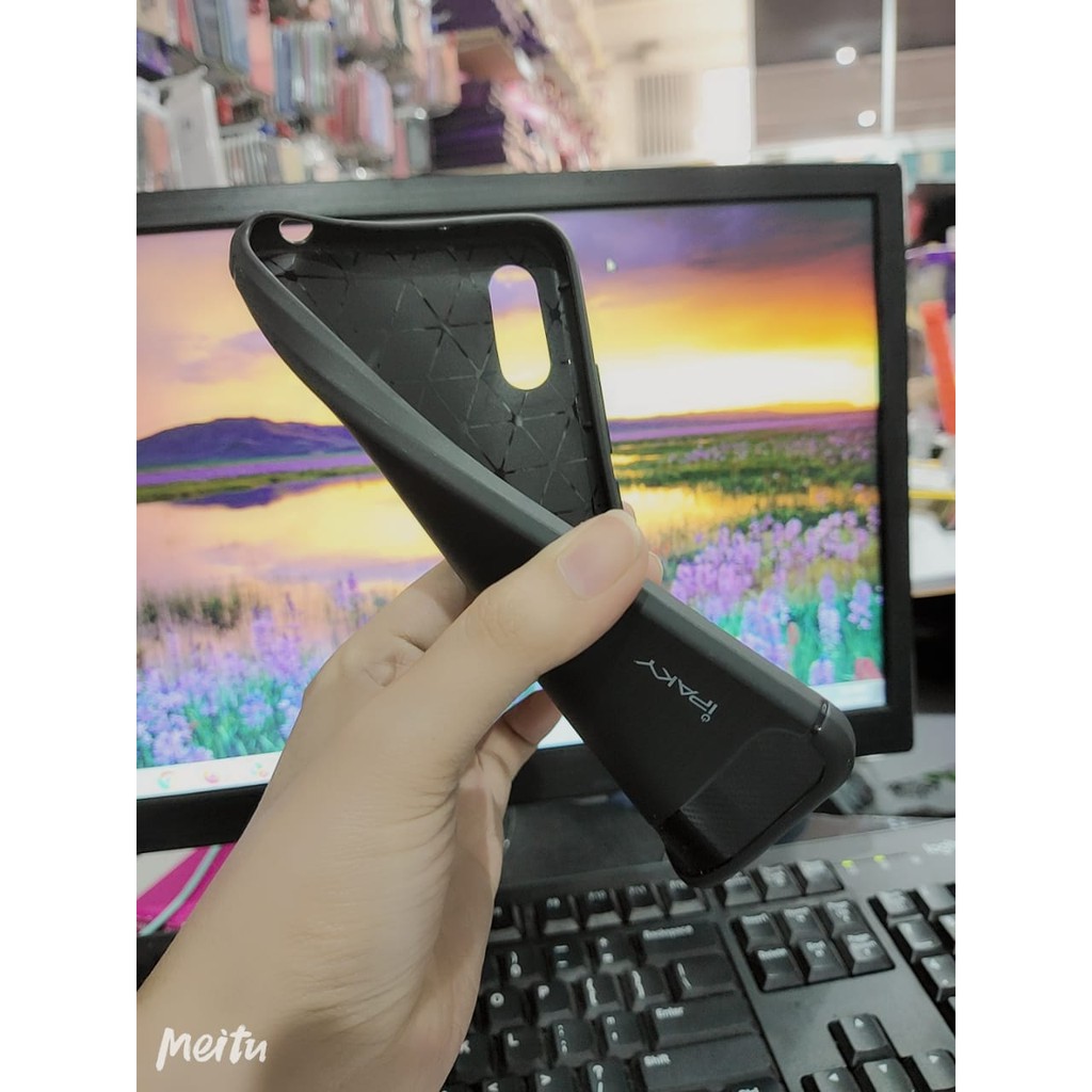 iPaky Carbon Redmi 9A 6.53&quot; Slim Fit Carbon Soft Case Xiaomi REDMI 9A Fiber Multi Carbon ANTI MELAR