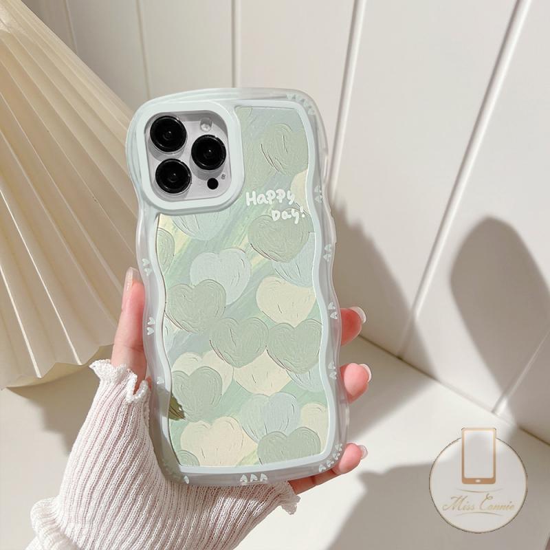 Redmi Note10 Note11 Pro+Note9 8 Redmi 12C 10 9 9T 9A 10C 9C NFC 10A A1+M3 Note 11s Note 10s Note 10 Pro Max Plus Fashion Floral Lukisan Minyak Flower Soft TPU Wavy Frame Cover