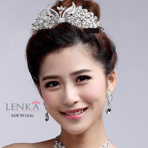 [BISA COD] MAHKOTA PENGANTIN PESTA TIARA AKSESORIS WEDDING HEADPIECE MRW006