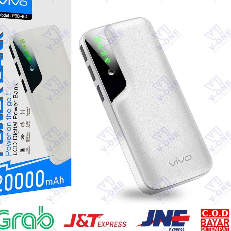 ♦ PB POWERBANK POWER BANK VIVO MURAH KAPASITAS 20000 mAh PBB 404 ✦