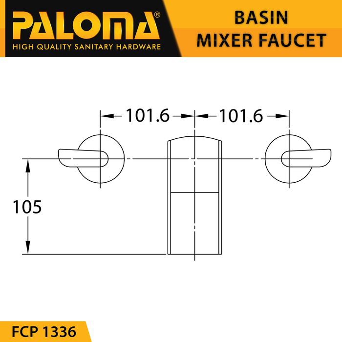 PALOMA FCP 1336 Keran Mixer Wastafel Cuci Tangan Panas Dingin Kran Air