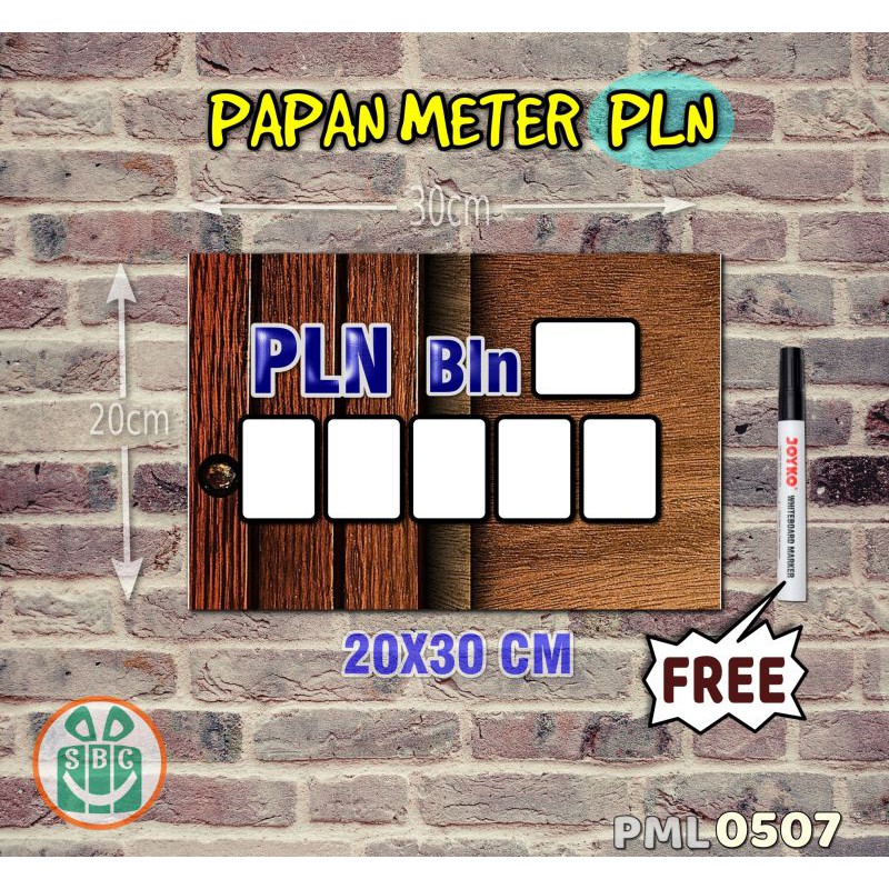 

Stokastik Papan Meter Listrik PLN PAM motif Unik - Wooden 07