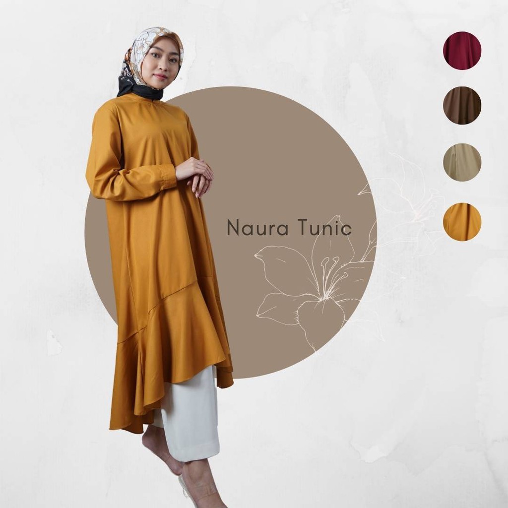 Naura Tunic | Atasan Wanita | Tunik Wanita Polos