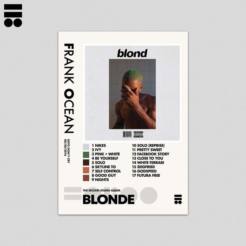 Frank Ocean - Blonde Poster