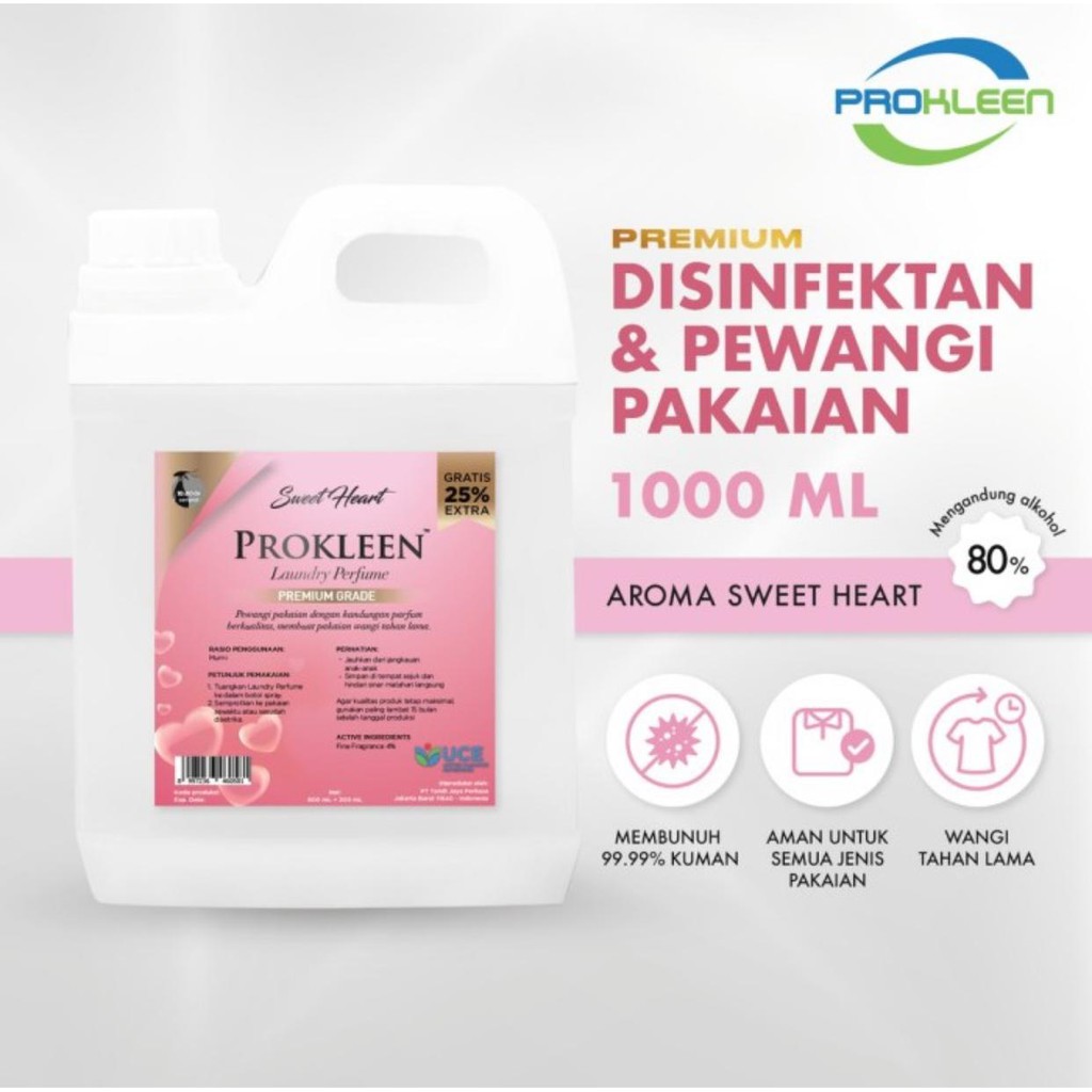 FABRIC PARFUM Antibacterial PARFUM PEWANGI LAUNDRY PAKAIAN PROKLEEN - 1 LITER