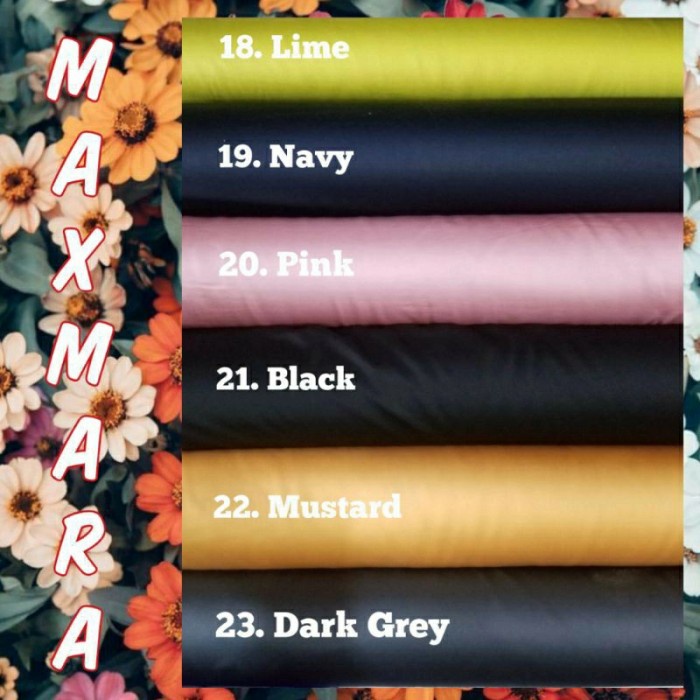 promo sale 3.3 kain satin maxmara meteran polos