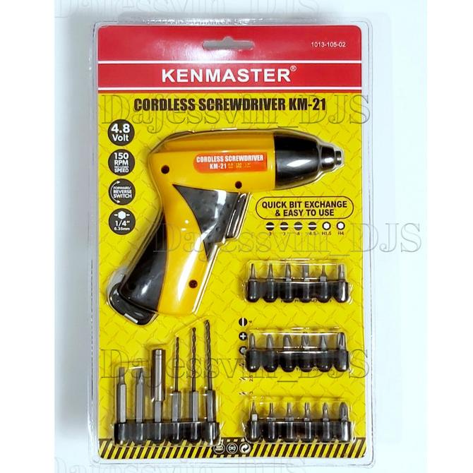 Kenmaster Mesin Bor Baterai Cordless Drill Charger Screwdreiver KM-21