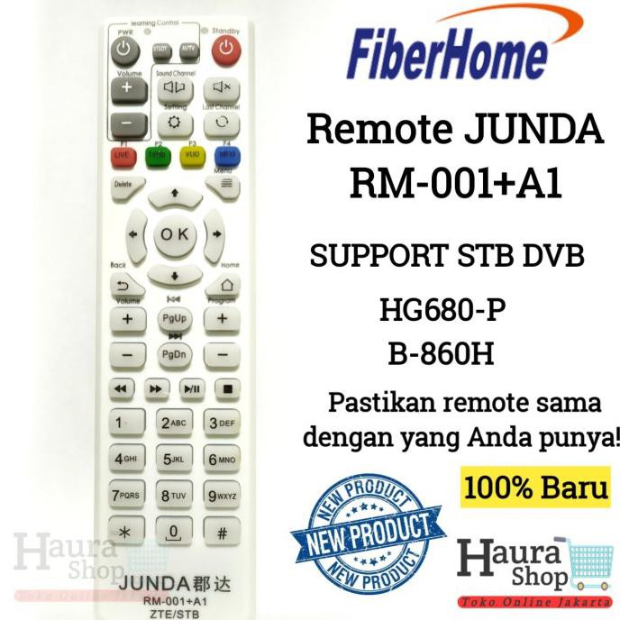 Ready&Siapkirim Remote Remot Receiver Stb Indihome Fiberhome Hg-680P B-860H Rm-001+A