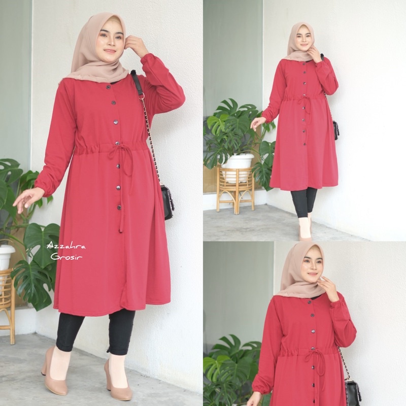 Piko Tunik - LD105 Busui Tunik Babyterry Import / Serut Pinggang /  R.9 - 259-6055