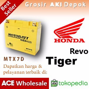 Aki Tiger Revo Honda MOTOBATT MTX7D MOTOBAT aki MOTOR BATERAI S L1275 S L Motor