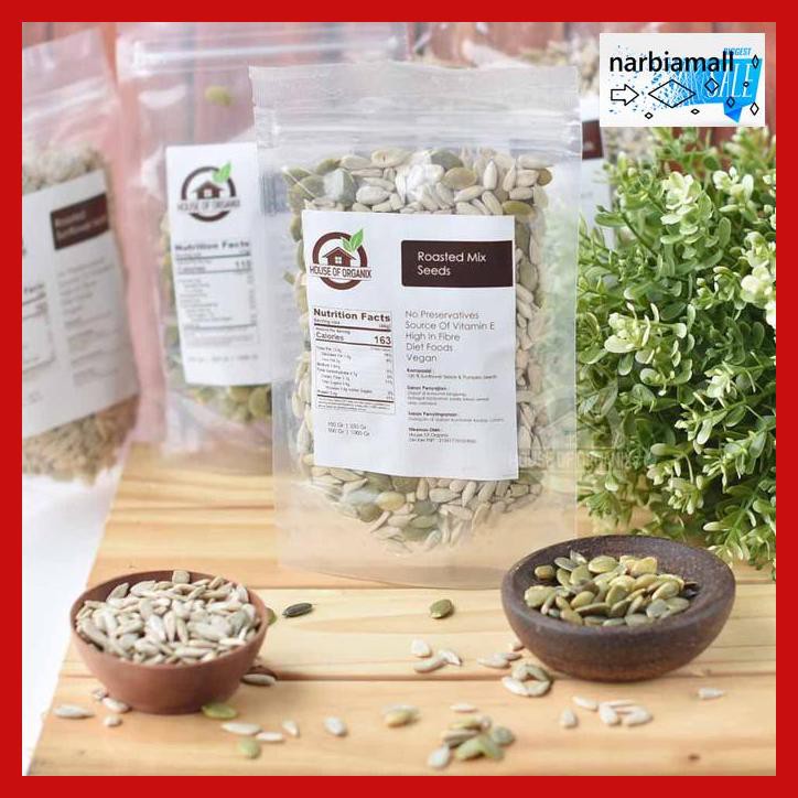 

U8Tyuj7- Roasted Mix Sunflower Pumpkin Seeds ( Panggang ) - 500 Gr E4Wr46-