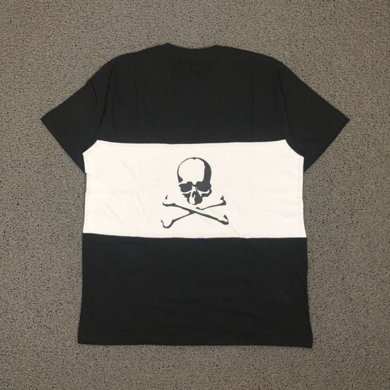 TSHIRT KAOS BAJU A BATHING APE BAPE X MASTERMIND BLACK WHITE