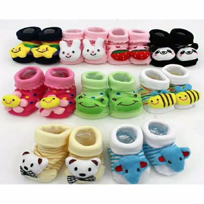 PGT - Prewalker 3D Sepatu Kaos Kaki Bayi Karakter Lucu Umur 0-12 Bulan