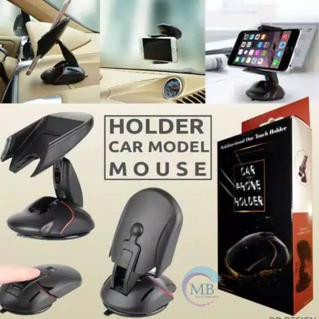 HD2 Car Holder Phone Stand Bentuk Mouse Shape Handphone Mobil Gps Unik Lipat Folding Desktop Dashbroad kekinian MB2489