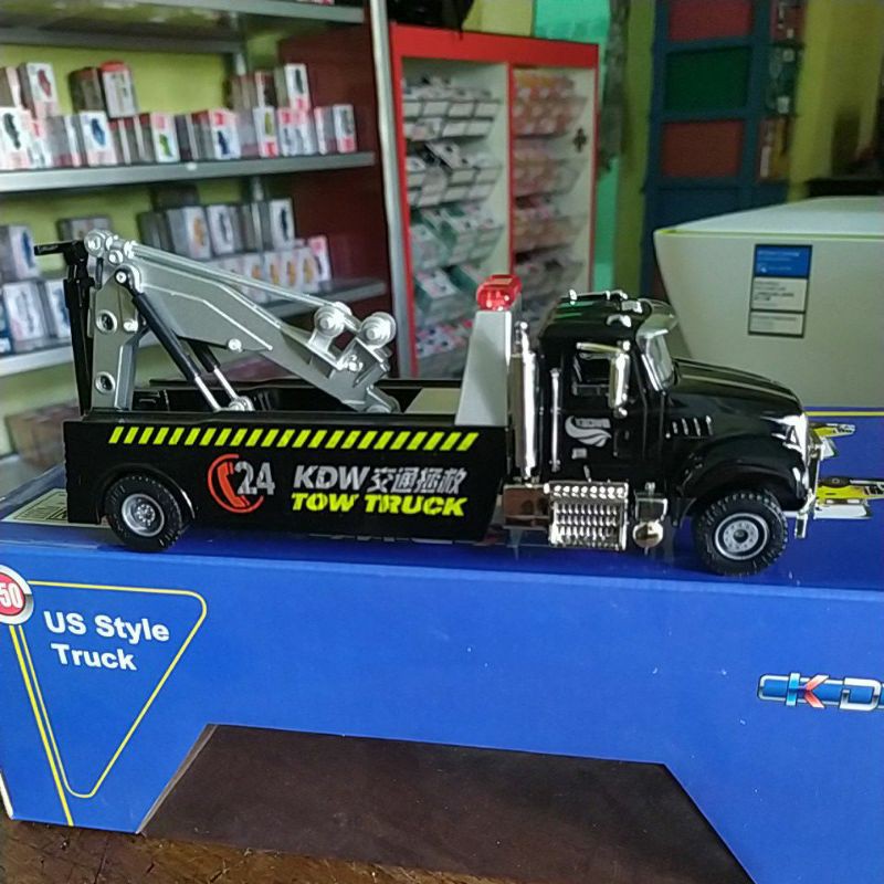 Miniatur Diecast Truk Derek Mobil KDW Truck Skala 1/50