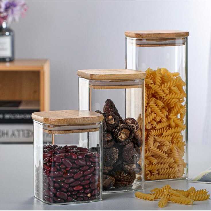 Toples Kaca Penyimpanan Makanan Glass Storage Jar HOCHAN - HC1019