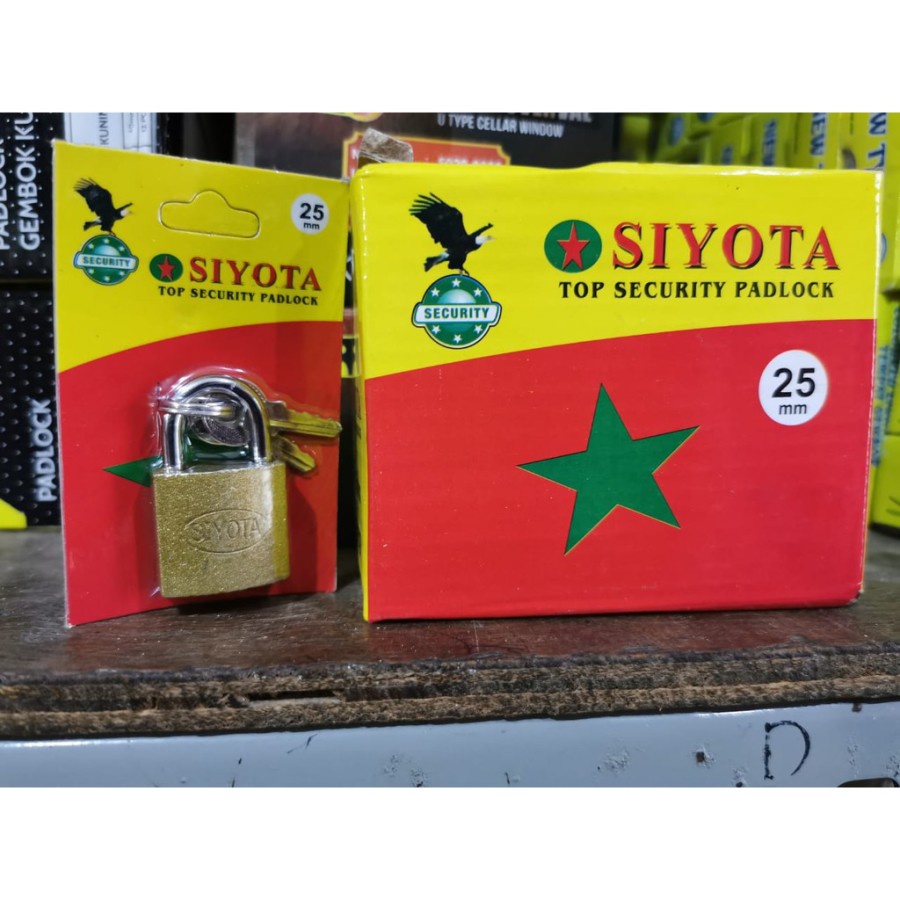 Gembok Press Kecil Siyota 20MM Pad Lock Kuning Kunci Gembok Kuat Dan TERMURAH