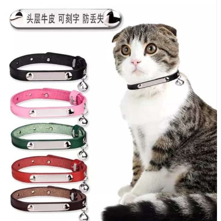 KALUNG KUCING IMPORT BAHAN KULIT