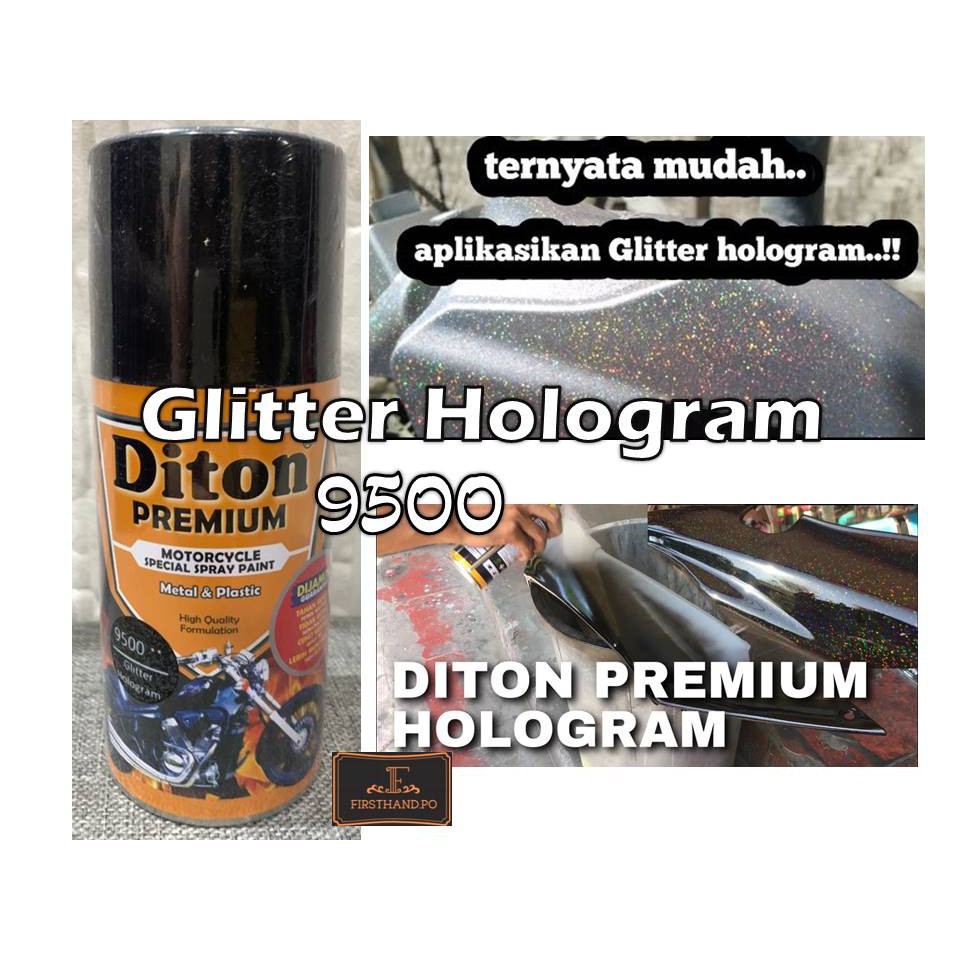 Cat Pilox Diton Premium Clear Glitter Hologram 300cc 9500 Sparkle Pylox