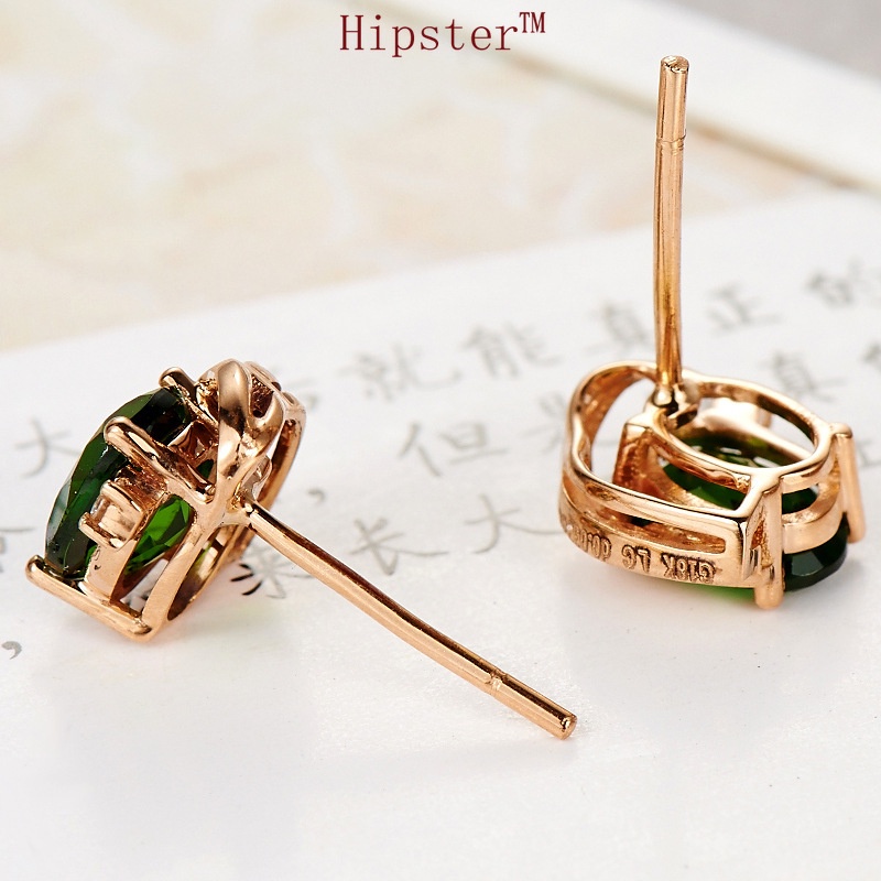 Hot Sale Fashion Classic Retro Colored Gems Crystal Earrings