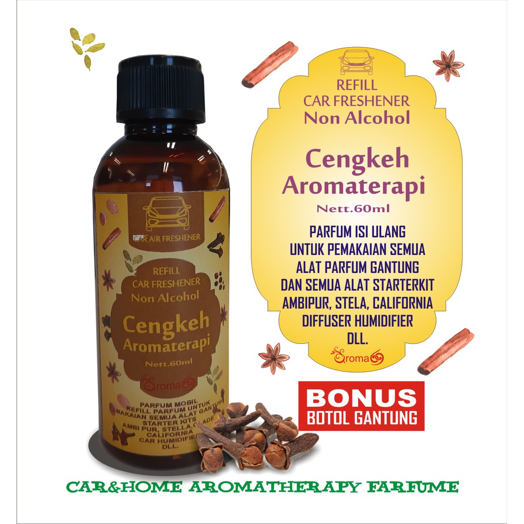 Cengkeh Aromaterapi Refill Parfum Gantung Car and Home 60ml