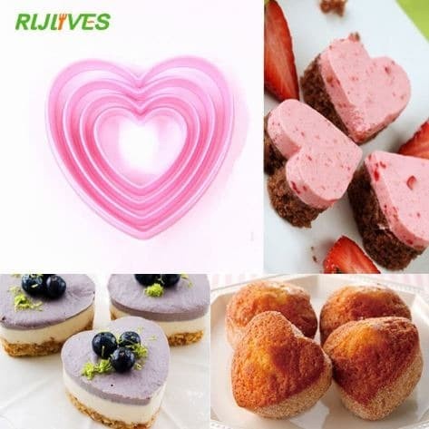 Love Heart Cutter - Cetakan Kue Bentuk Hati (4pcs)