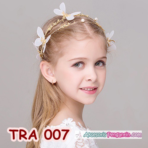 Aksesoris Bando Rambut Kupu Emas - Tiara Pesta Anak Modern - TRA 007