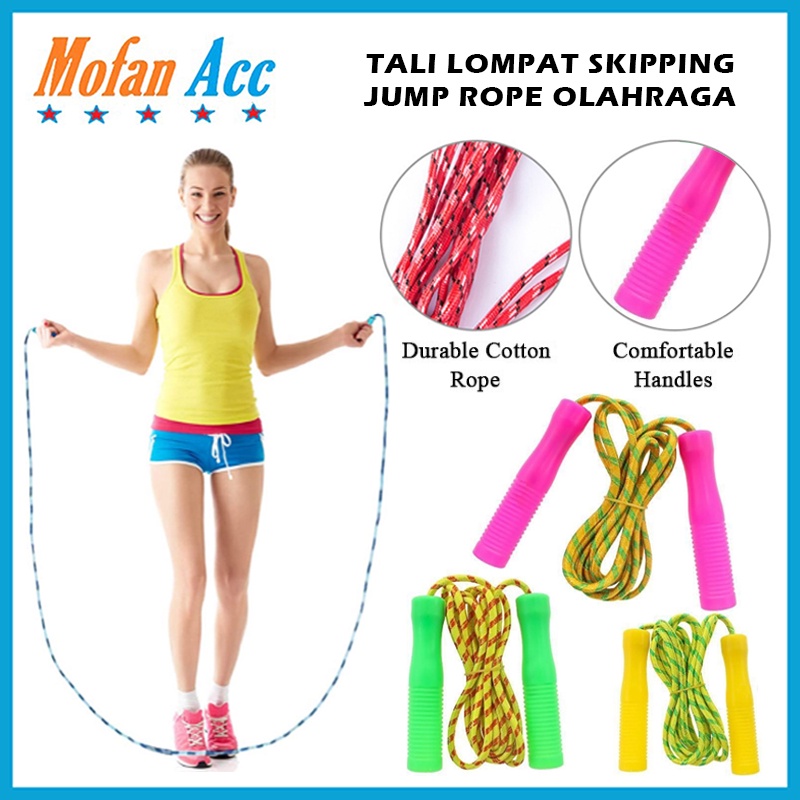 Tali Lompat Skipping Olahraga / Jump Rope Tali Loncat Bakar Kalori Exercise Gym Fitness Alat Cardio Exercise Skiping