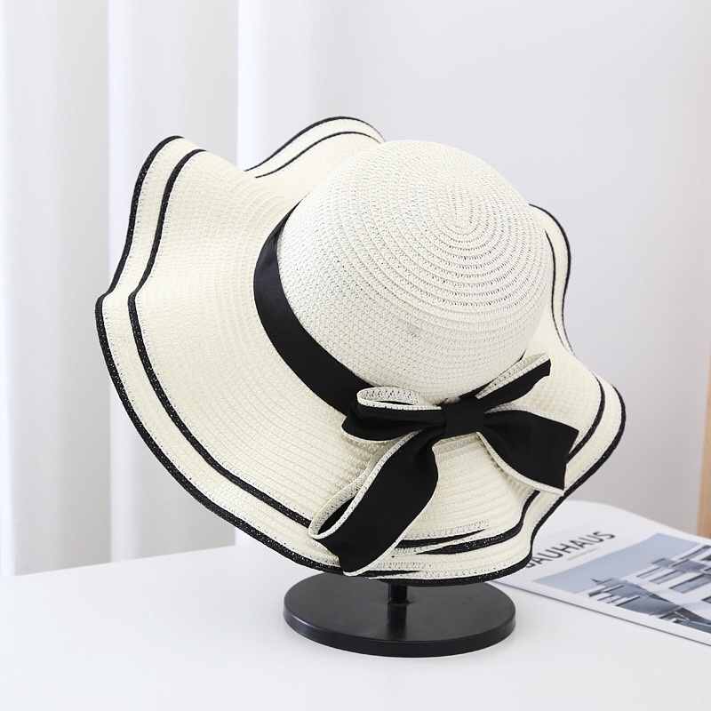 MAYSTAR Topi Pantai wanita Bunga pelindung UV -Summerhat Pantai import T58-3