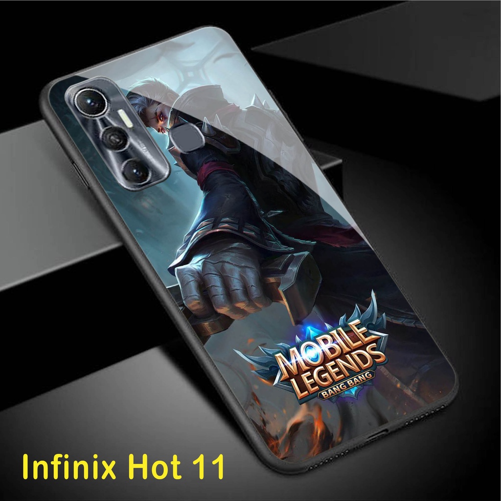 (S103) Softcase Kaca INFINIX HOT 11 - casing handphone - INFINIX HOT 11 - pelindung handphone - INFI