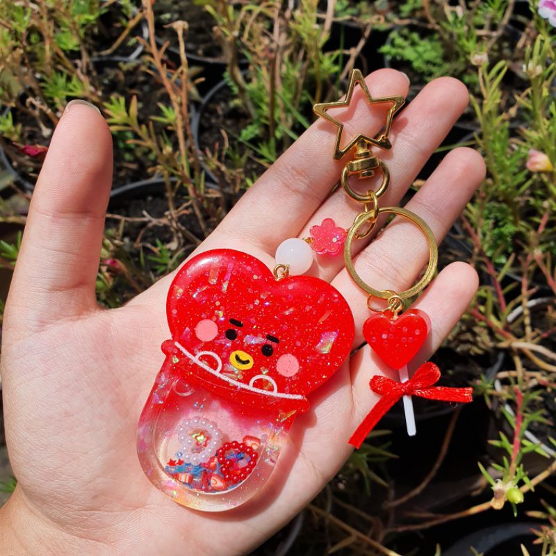 BT21 TATA BOBA Resin charm keychain