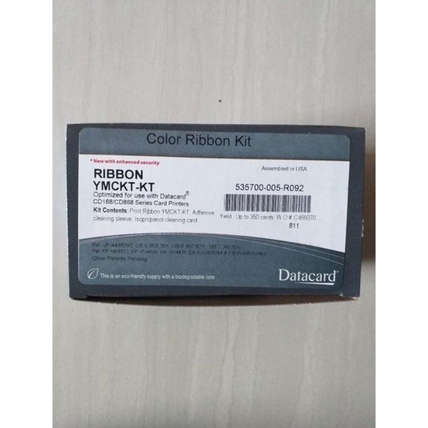 Ribbon Datacard YMCKT 250 Image PN: 535700-001-R092 Atau YMCKT-KT 350 Image PN: 535700-005-R092