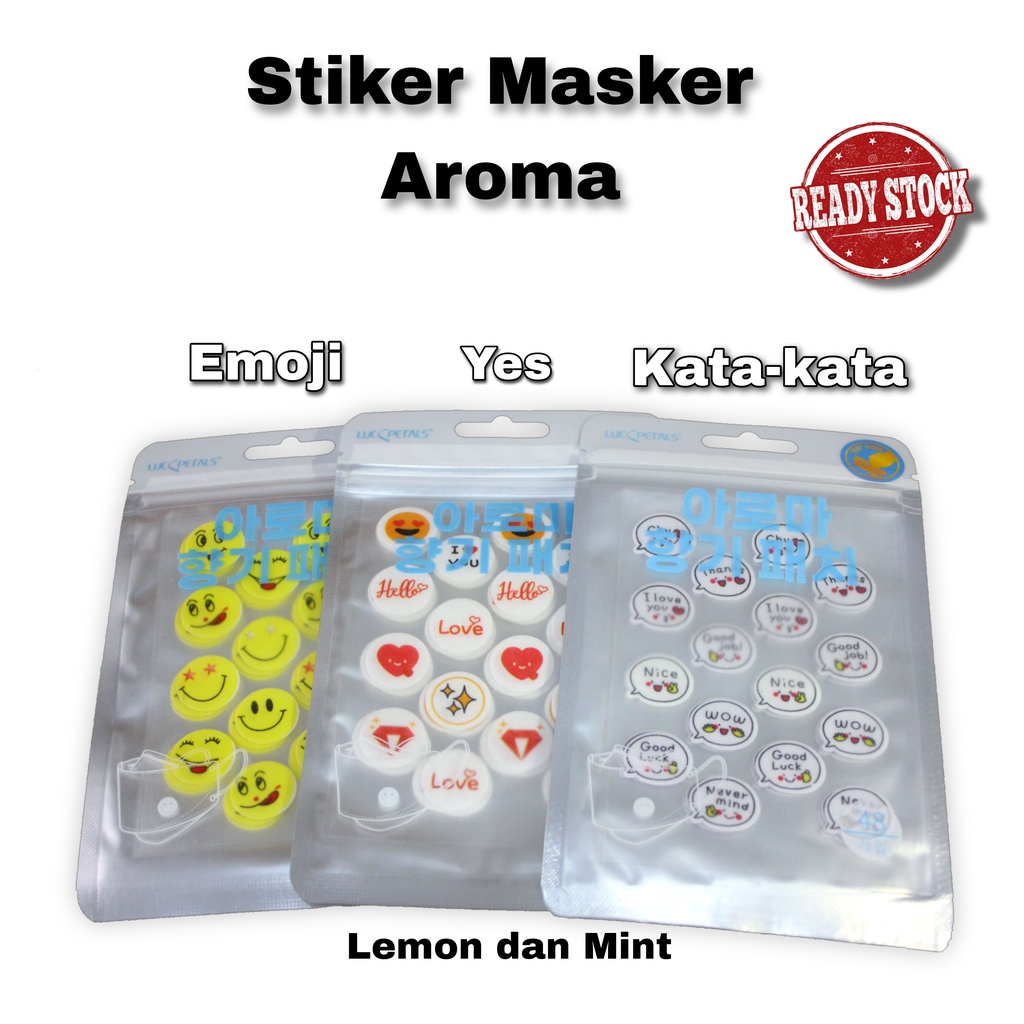Stiker Masker Aroma Isi 48 Patch / Pewangi Masker Aroma Jeruk Dan Mint / Isi 48