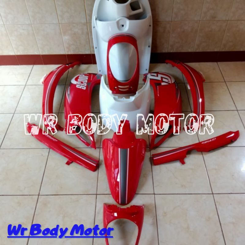 Full Body Halus Honda Scoopy Fi 2015 2016 Merah Putih