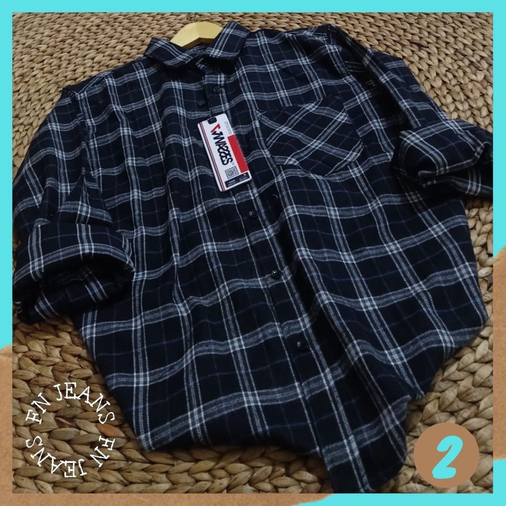 Kemeja Flanel Pria Kemeja Flanel Lengan Panjang Pria PFJ 01