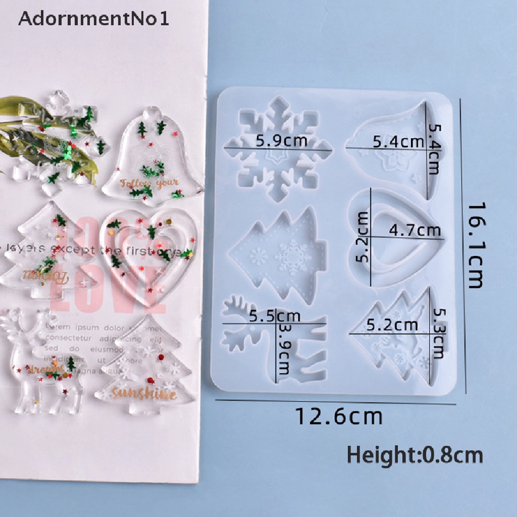 (AdornmentNo1) Cetakan Epoxy Resin Bahan Silikon Transparan Untuk Dekorasi Pohon Natal DIY