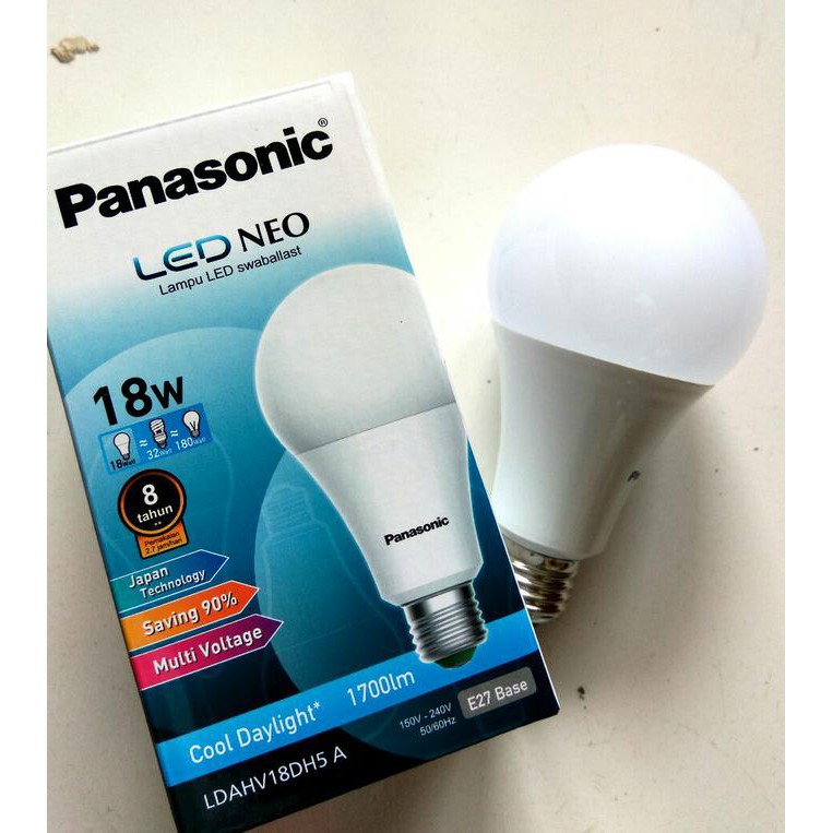 Lampu/ Bohlam Led neo 18 Watt putih Panasonic