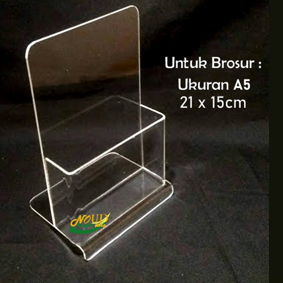 

08D PILIHAN / Tempat brosur Akrilik - Acrylic standing leaflet - Ukuran A5 - Warna Clear - Berkualitas✤ (Kirim Sekarang)Murah banget →