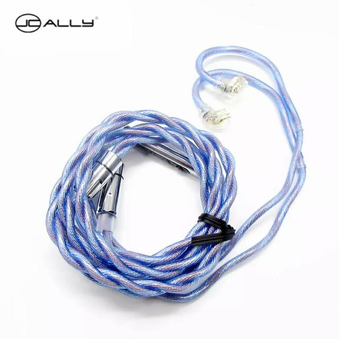 Jcally Jc20 With Mic Bold Spiral Foil 364 Cores Upgrade Cable Silver