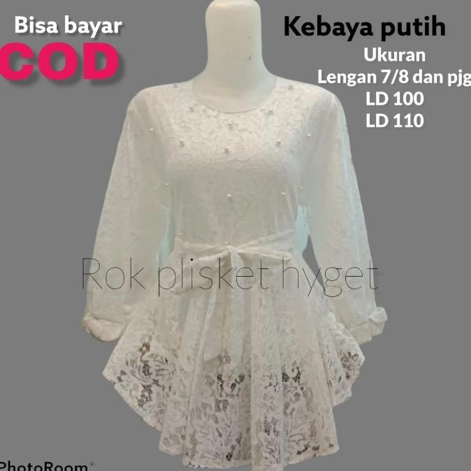 ATASAN FULL BRUKAT/BLUS FULL BRUKAT/BLUA PUTIH/ATASAN BRUKAT PUTIH