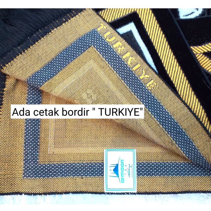 SAJADAH TURKI ARAHMAN KHUSUS HITAM PUTIH/ BAHAN HALUS HARGA MURAH