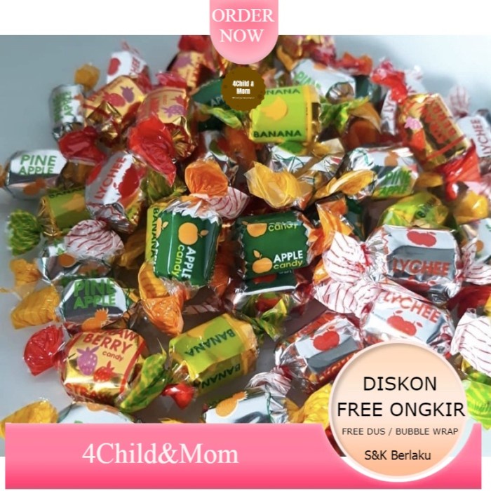 

Permen Rasa Buah Snack Cemilan Makanan 300 gram