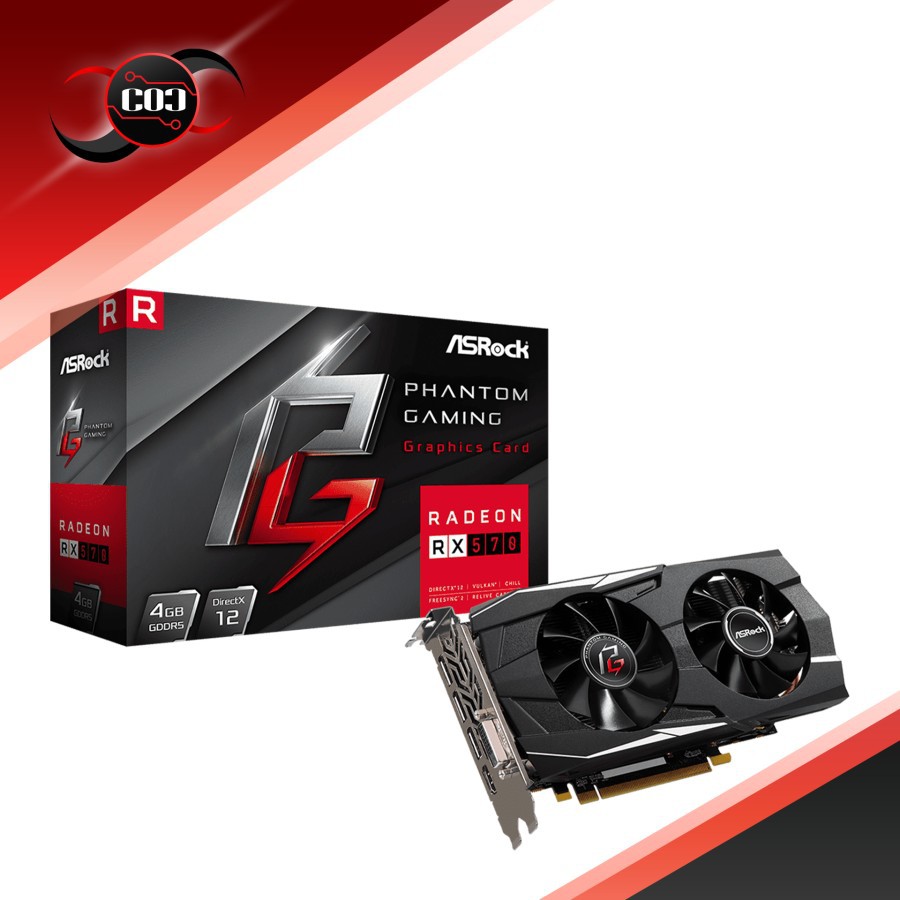 ASRock Radeon RX570 4GB Phantom Gaming D