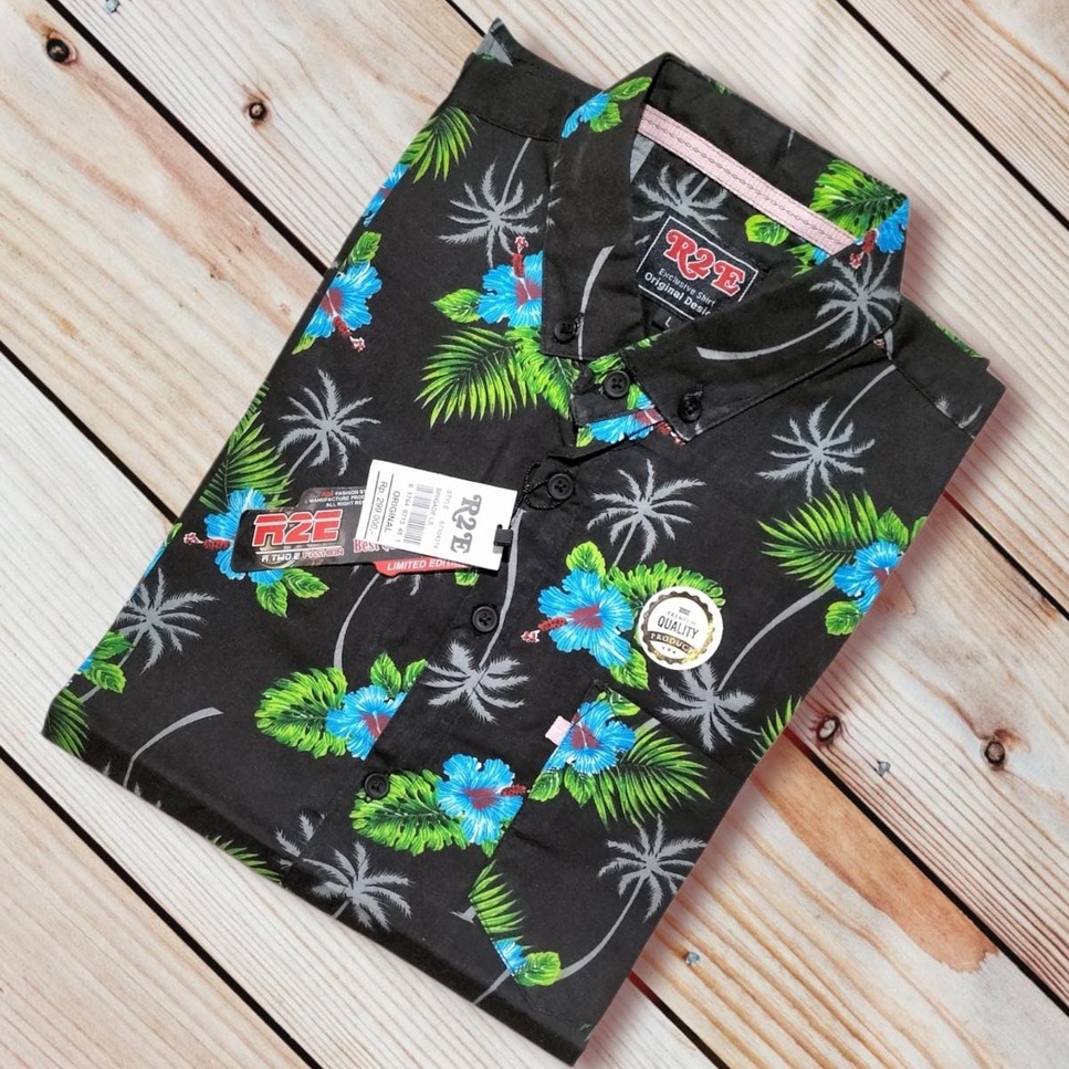 kemeja pria kemeja pantai baju katun kemeja pria lengan pendek baju distro baju print
