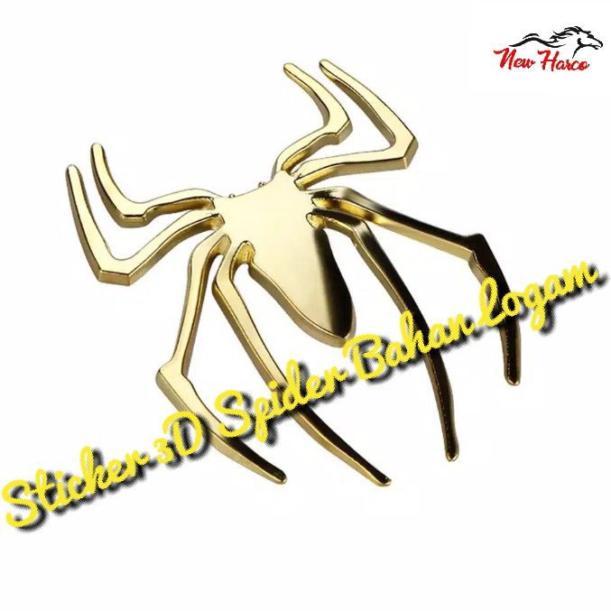 

Unik STICKER 3D SPIDER GOLD BAHAN LOGAM UKURAN 7 CM X 5 CM Murah