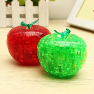 RED APPLE 3D Crystal 45 Piece Jigsaw Puzzle With LED Flash 